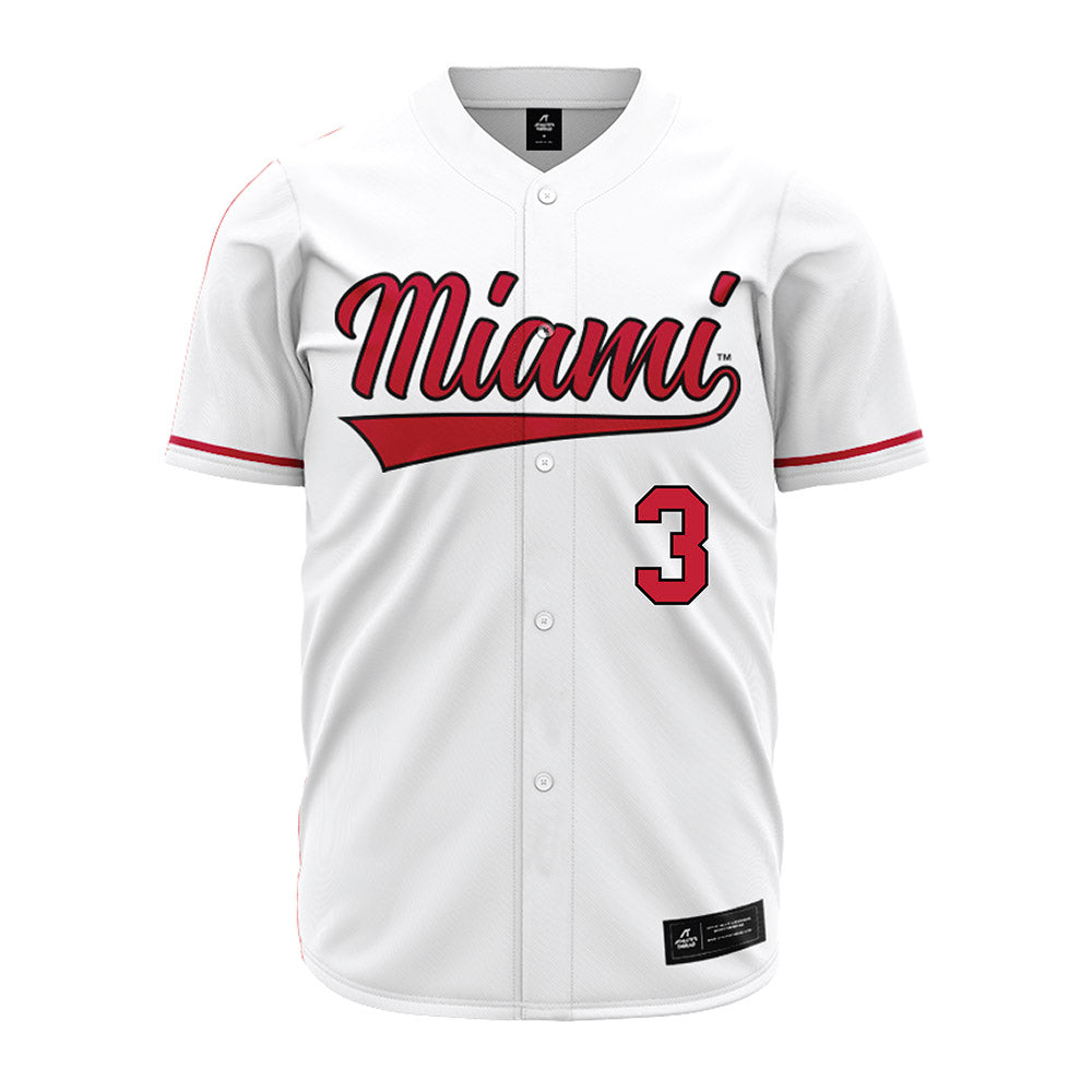 Miami of Ohio - NCAA Baseball : Christopher Roa - White Jersey-0