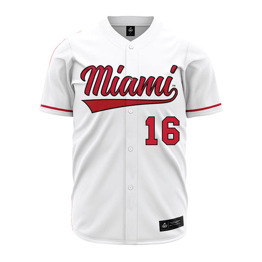 Miami of Ohio - Baseball Alumni : Evan Appelwick - White Jersey-0