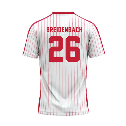 Miami of Ohio - NCAA Baseball : Mason Breidenbach - Pinstripe Baseball Jersey-1