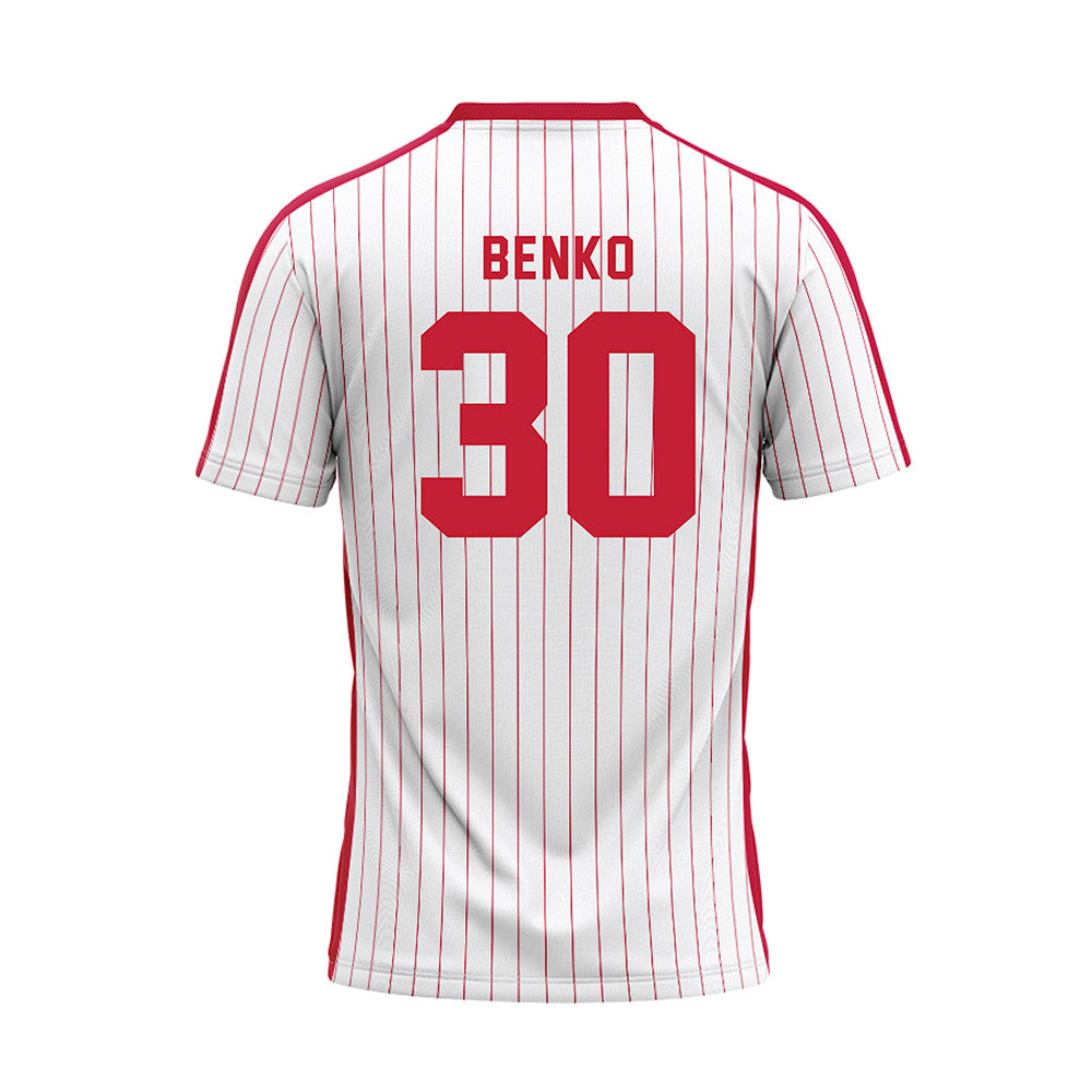 Miami of Ohio - NCAA Baseball : Troy Benko - Pinstripe Baseball Jersey-1