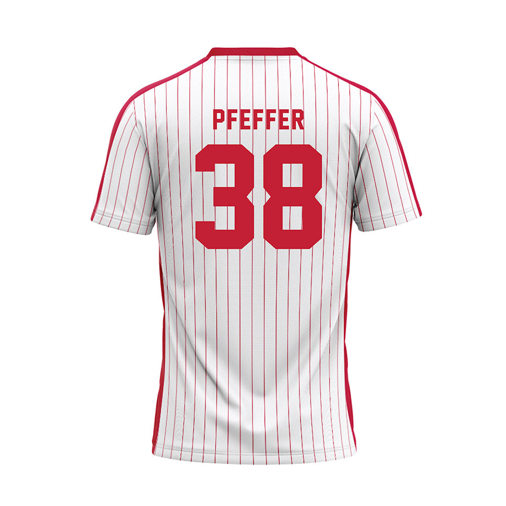 Miami of Ohio - NCAA Baseball : Kaden Pfeffer - Pinstripe Baseball Jersey-1