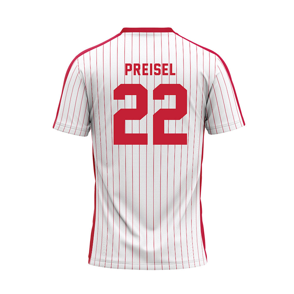 Miami of Ohio - NCAA Baseball : Connor Preisel - Pinstripe Baseball Jersey-1