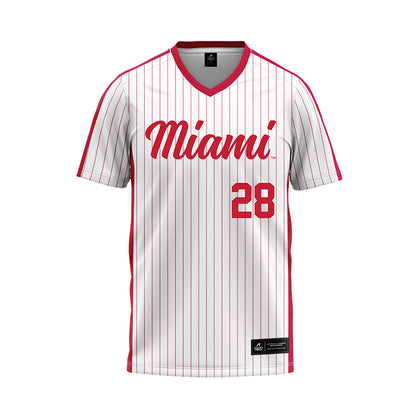 Miami of Ohio - NCAA Baseball : Matthew Buffington - Pinstripe Baseball Jersey-0