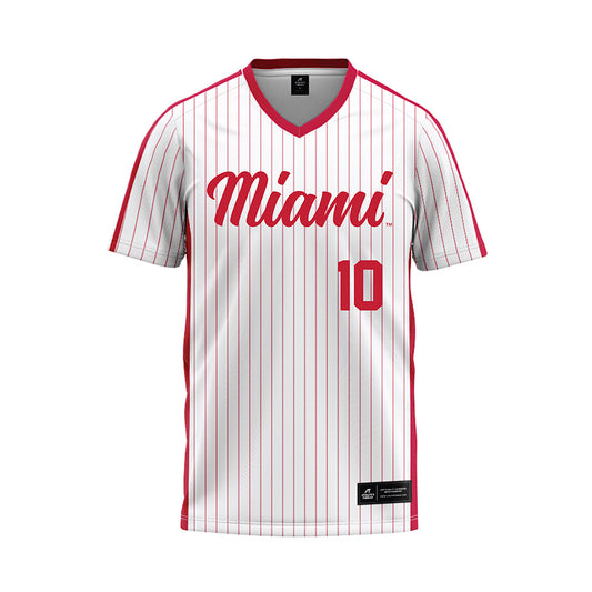 Miami of Ohio - NCAA Baseball : Dominic Krupinski - Pinstripe Baseball Jersey-0