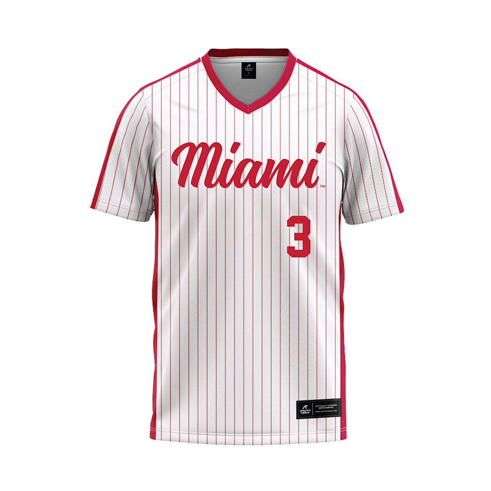 Miami of Ohio - NCAA Baseball : Christopher Roa - Pinstripe Jersey-0