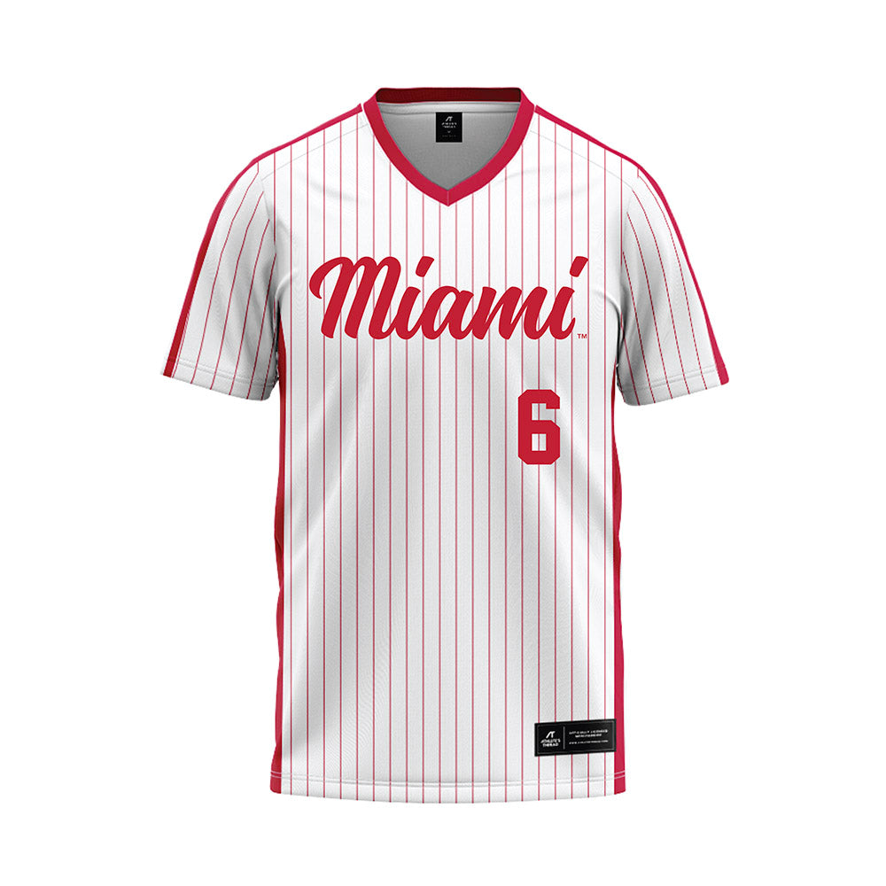 Miami of Ohio - NCAA Baseball : Ryder Kirtley - Pinstripe Baseball Jersey-0