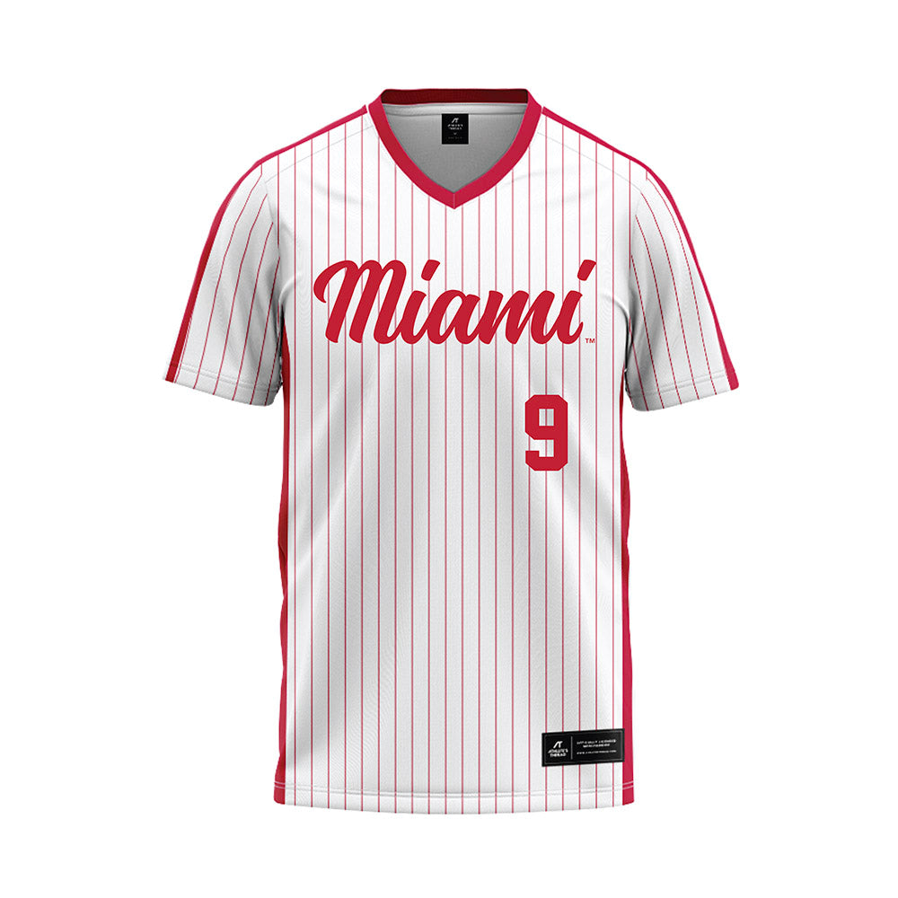 Miami of Ohio - NCAA Baseball : Drew Phillips - Pinstripe Baseball Jersey-0