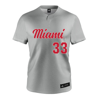 Miami of Ohio - NCAA Softball : Alex Caouette - Grey Jersey-0