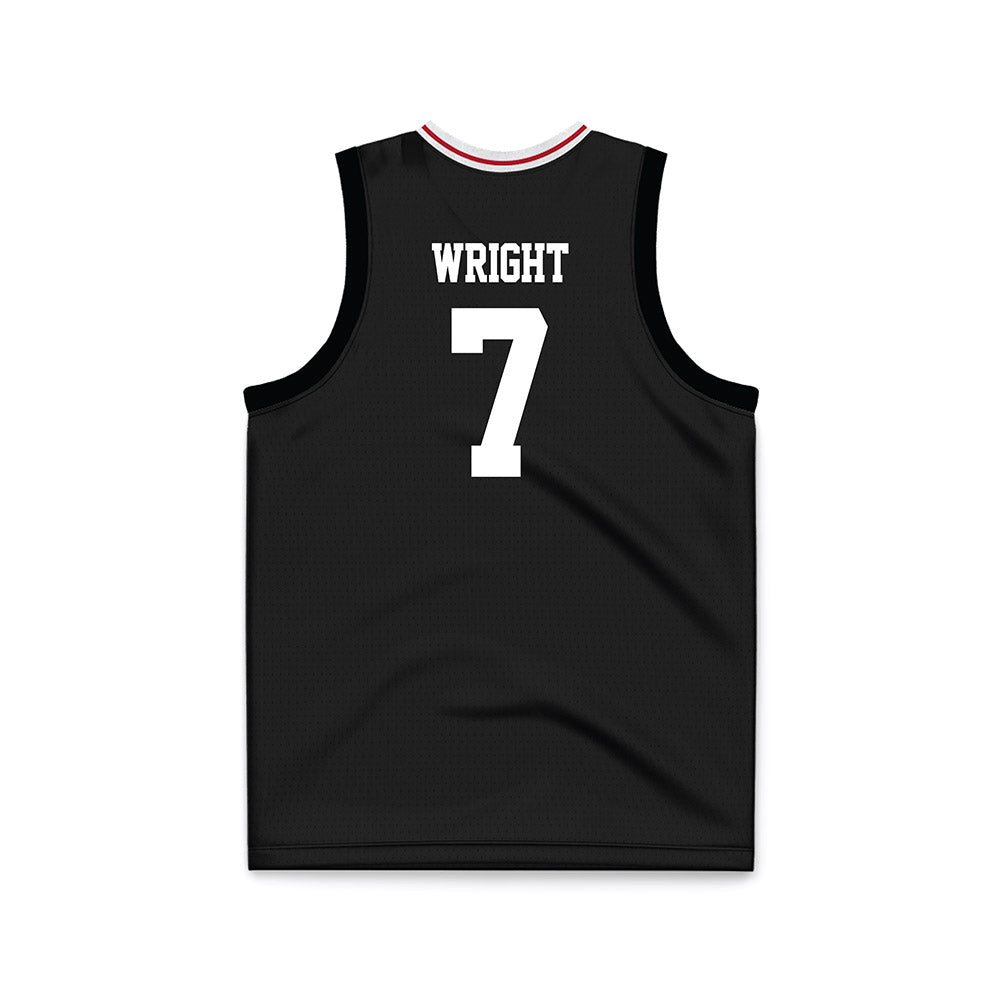 Miami of Ohio - NCAA Men's Basketball : Ethan Wright - Black Basketball Jersey-1