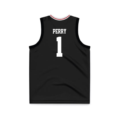 Miami of Ohio - NCAA Men's Basketball : Trey Perry - Black Basketball Jersey-1