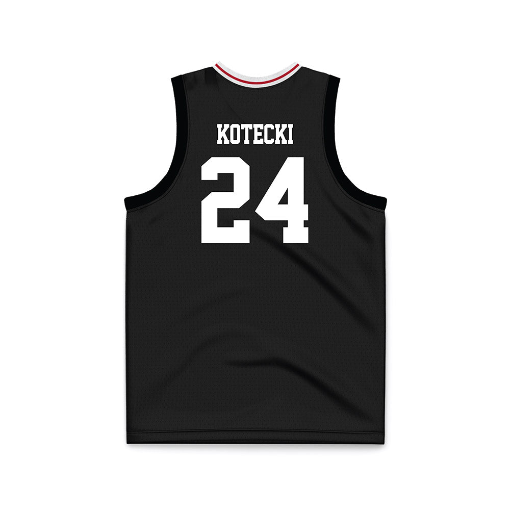 Miami of Ohio - NCAA Men's Basketball : Jackson Kotecki - Black Basketball Jersey-1
