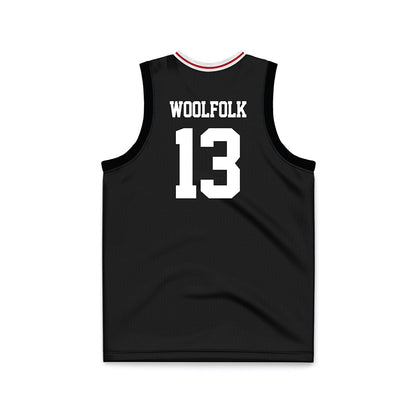 Miami of Ohio - NCAA Men's Basketball : Antwone Woolfolk - Black Basketball Jersey-1