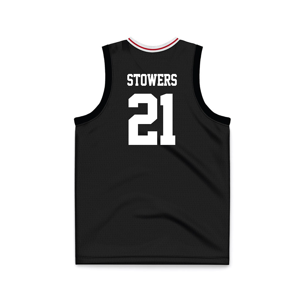 Miami of Ohio - NCAA Men's Basketball : Leshawn Stowers - Black Basketball Jersey-1