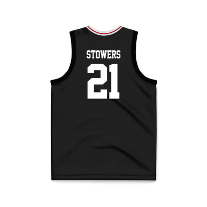 Miami of Ohio - NCAA Men's Basketball : Leshawn Stowers - Black Basketball Jersey-1