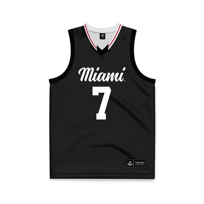 Miami of Ohio - NCAA Women's Basketball : Clara Gonzalez Planella - Black Basketball Jersey-0