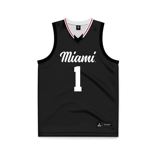 Miami of Ohio - NCAA Women's Basketball : Amber Scalia - Black Basketball Jersey-0