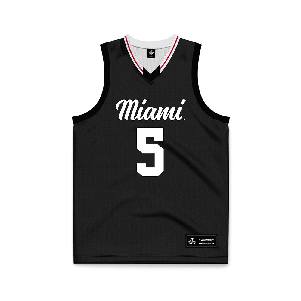 Miami of Ohio - NCAA Men's Basketball : Peter Suder - Black Basketball Jersey-0