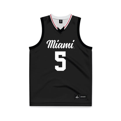 Miami of Ohio - NCAA Men's Basketball : Peter Suder - Black Basketball Jersey-0