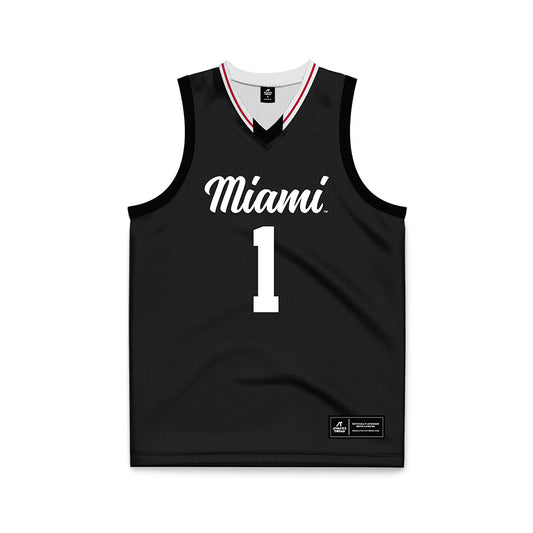 Miami of Ohio - Women's Basketball Alumni : Amber Scalia - Black Basketball Jersey-0