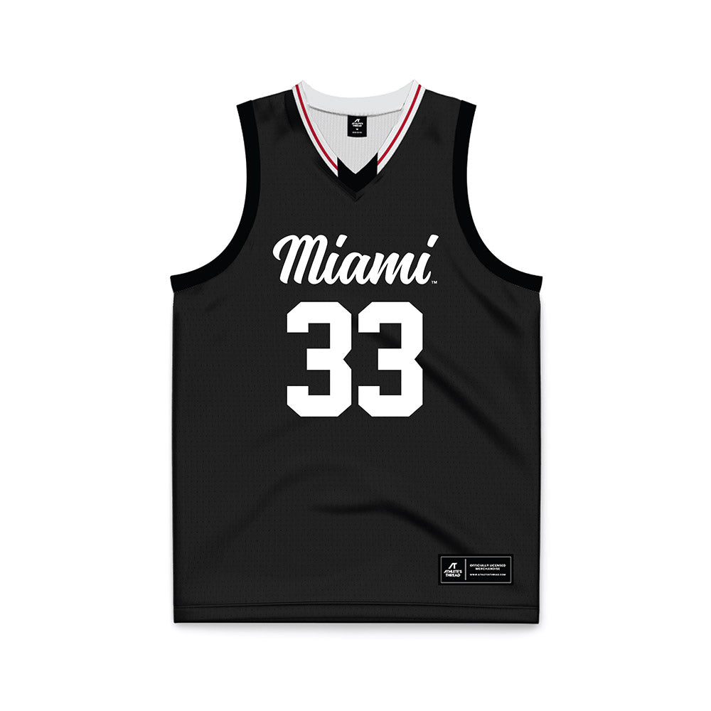 Miami of Ohio - NCAA Women's Basketball : Addison Baxter - Black Basketball Jersey-0