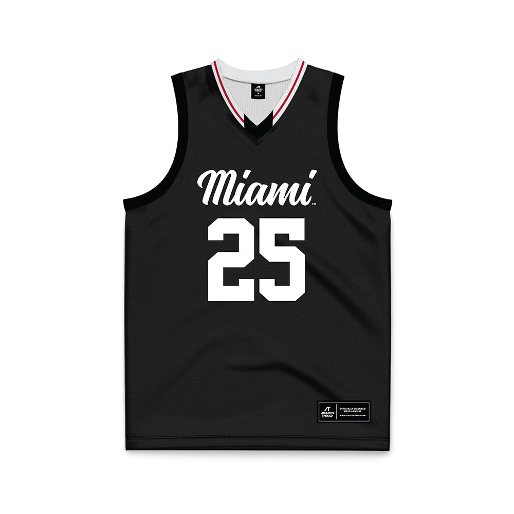 Miami of Ohio - NCAA Men's Basketball : Kyle Waltz - Black Basketball Jersey-0