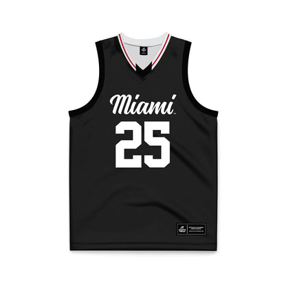 Miami of Ohio - NCAA Men's Basketball : Kyle Waltz - Black Basketball Jersey-0