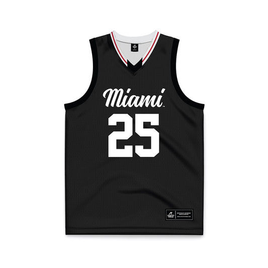 Miami of Ohio - NCAA Men's Basketball : Kyle Waltz - Black Basketball Jersey-0