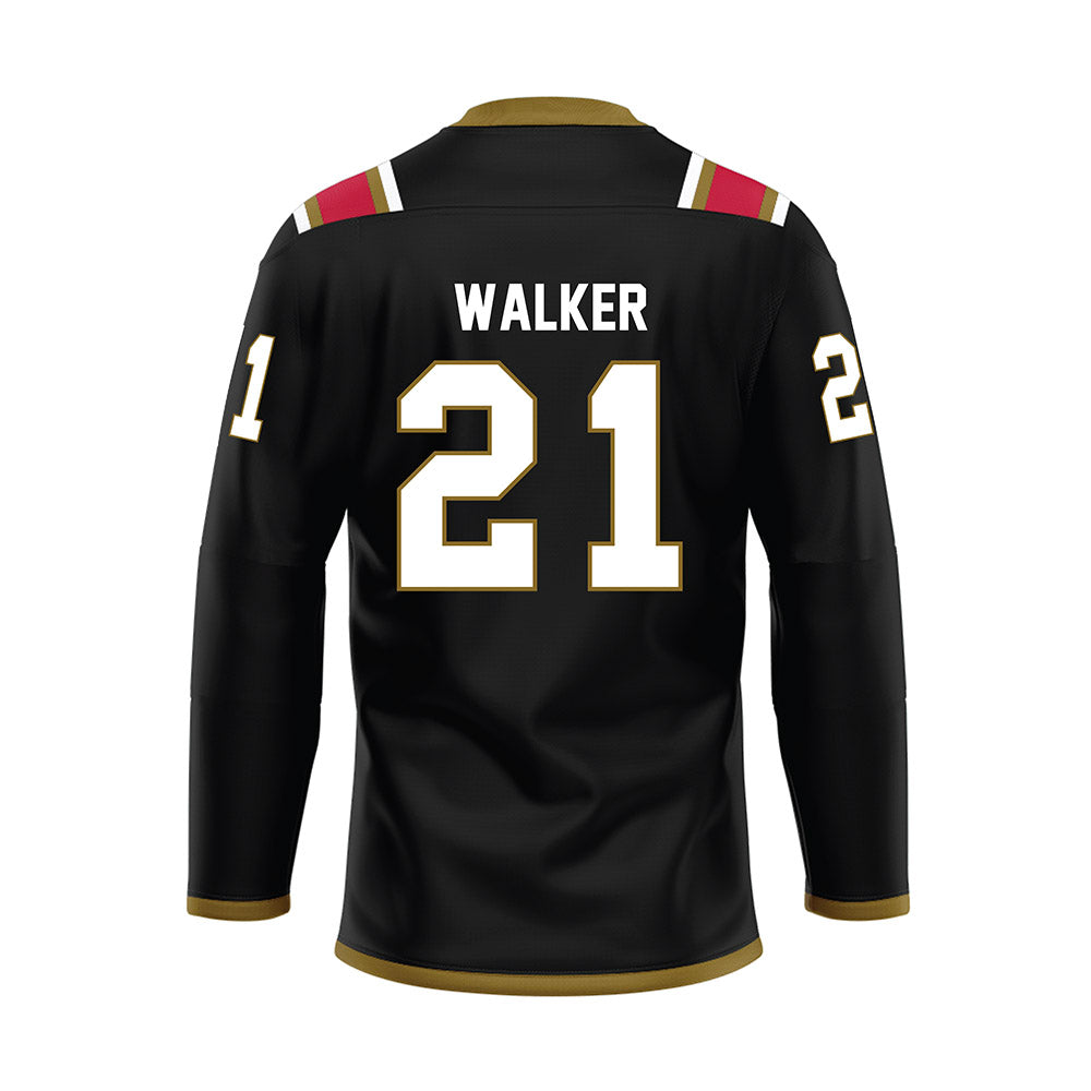 Miami of Ohio - NCAA Men's Ice Hockey : Bradley Walker - Black Hockey Jersey-1