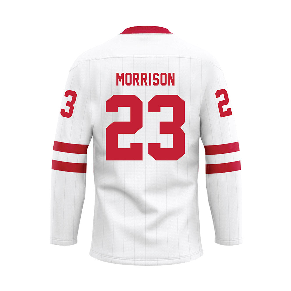 Miami of Ohio - NCAA Men's Ice Hockey : Brayden Morrison - White Hockey Jersey-1