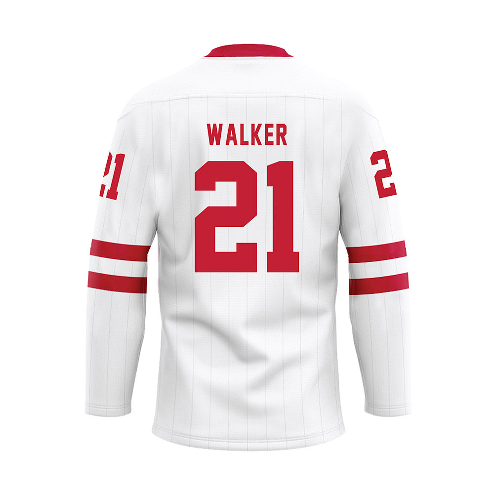 Miami of Ohio - NCAA Men's Ice Hockey : Bradley Walker - White Hockey Jersey-1