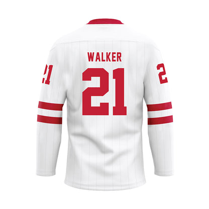 Miami of Ohio - NCAA Men's Ice Hockey : Bradley Walker - White Hockey Jersey-1