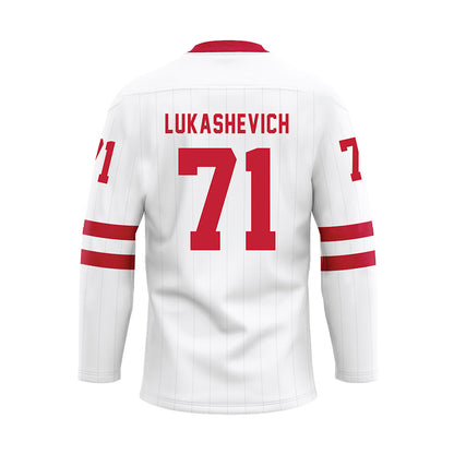Miami of Ohio - NCAA Men's Ice Hockey : Vladislav Lukashevich - White Hockey Jersey-1