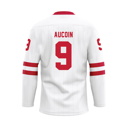 Miami of Ohio - NCAA Men's Ice Hockey : Kyle Aucoin - White Hockey Jersey-1