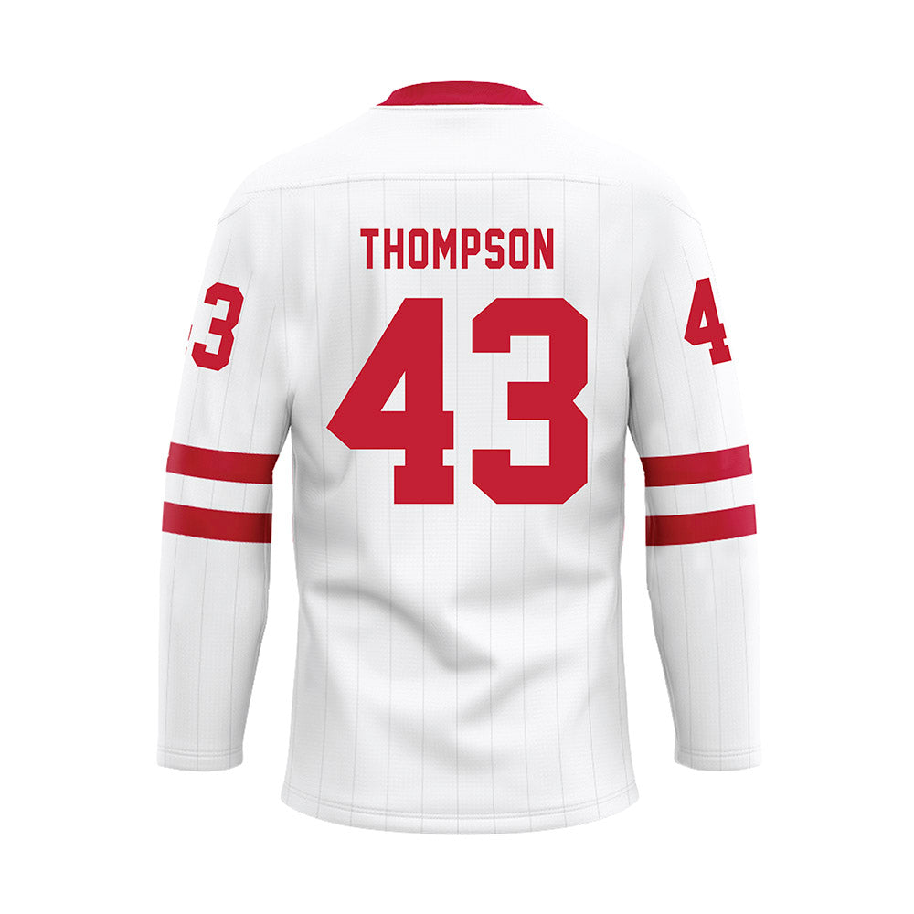 Miami of Ohio - NCAA Men's Ice Hockey : Ryder Thompson - White Hockey Jersey-1