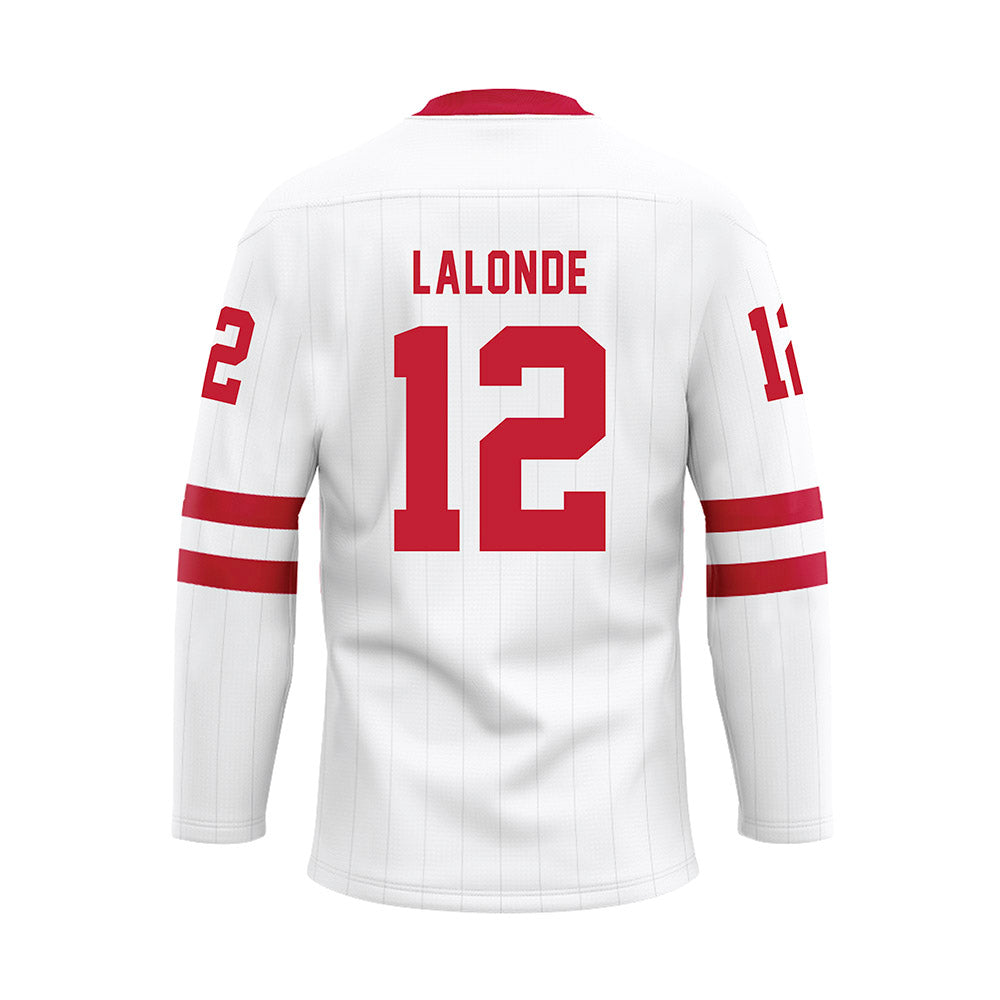Miami of Ohio - NCAA Men's Ice Hockey : Owen Lalonde - White Hockey Jersey-1
