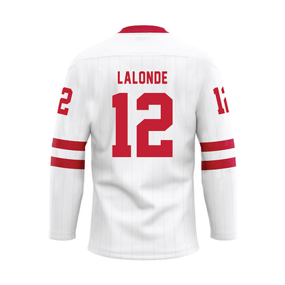 Miami of Ohio - NCAA Men's Ice Hockey : Owen Lalonde - White Hockey Jersey-1