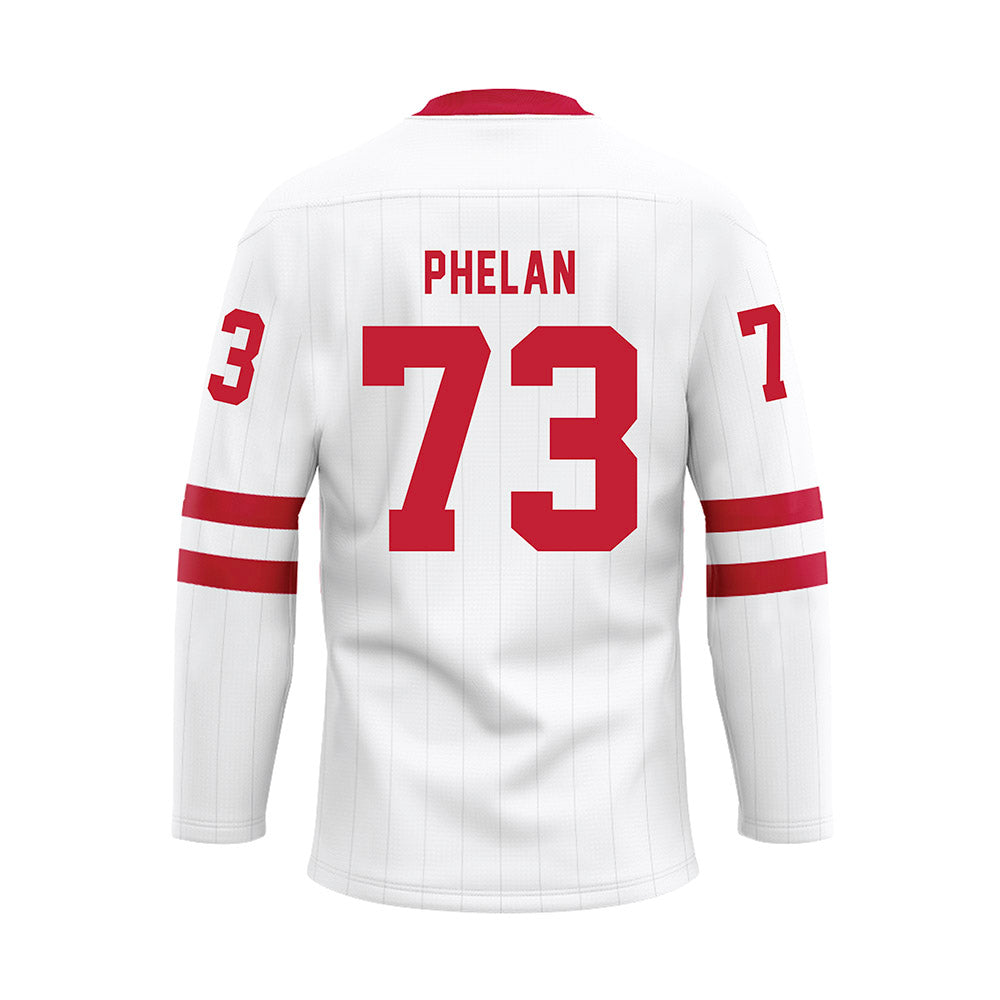 Miami of Ohio - NCAA Men's Ice Hockey : Michael Phelan - White Hockey Jersey-1