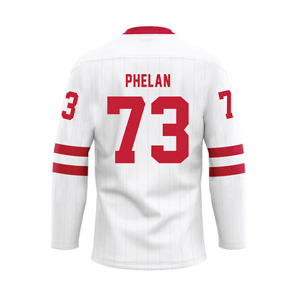 Miami of Ohio - NCAA Men's Ice Hockey : Michael Phelan - White Hockey Jersey-1