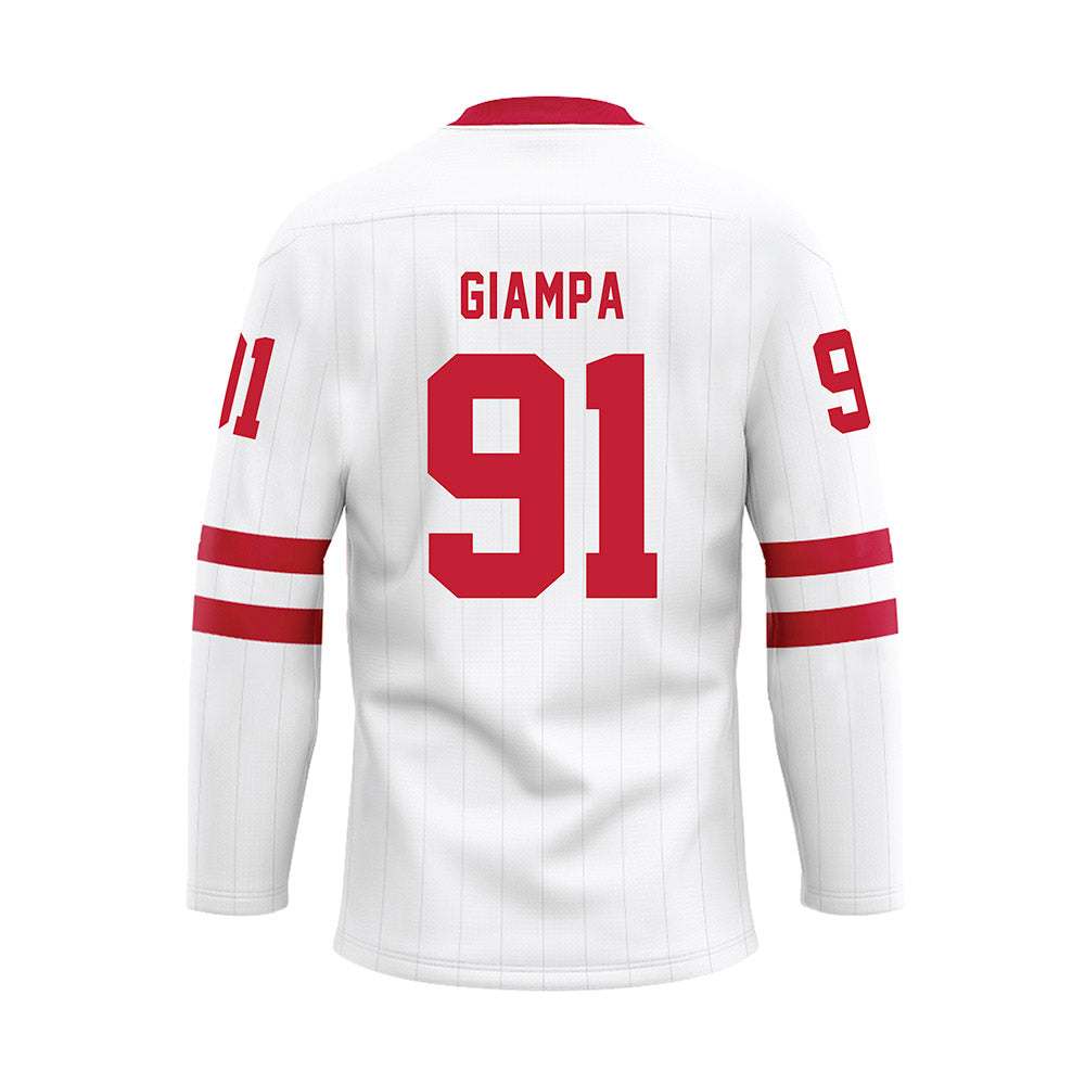 Miami of Ohio - NCAA Men's Ice Hockey : Matteo Giampa - White Hockey Jersey-1