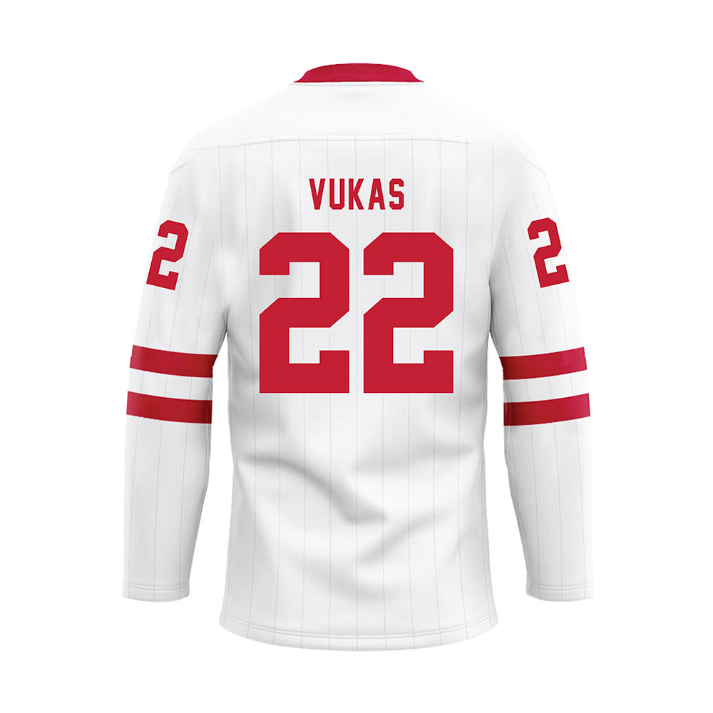 Miami of Ohio - NCAA Men's Ice Hockey : Branko Vukas - White Hockey Jersey-1