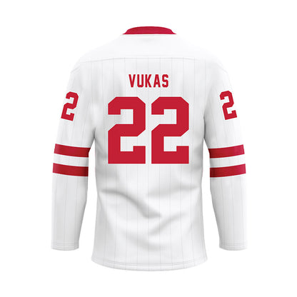 Miami of Ohio - NCAA Men's Ice Hockey : Branko Vukas - White Hockey Jersey-1