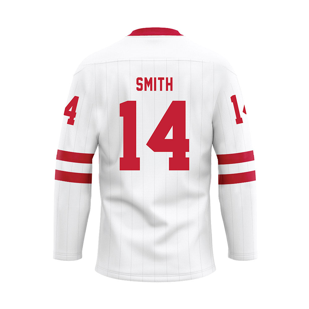 Miami of Ohio - NCAA Men's Ice Hockey : Ryan Smith - White Hockey Jersey-1