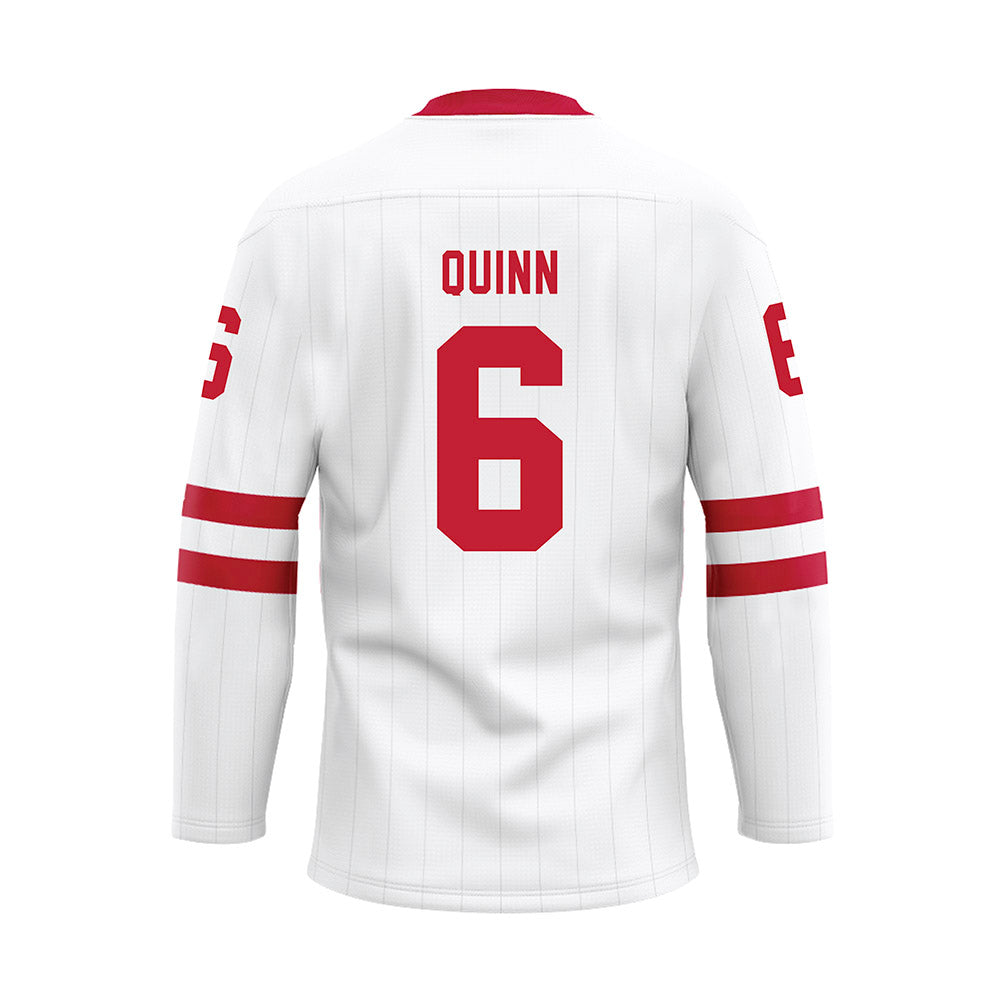 Miami of Ohio - NCAA Men's Ice Hockey : Michael Quinn - White Hockey Jersey-1