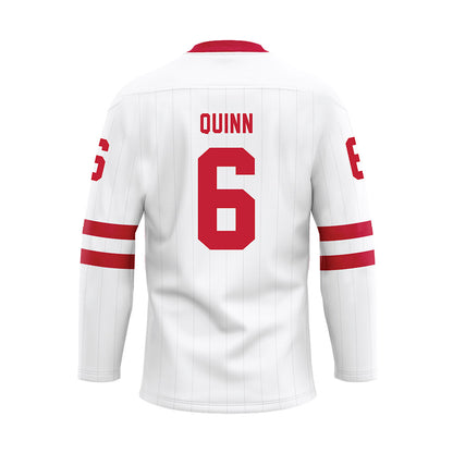 Miami of Ohio - NCAA Men's Ice Hockey : Michael Quinn - White Hockey Jersey-1