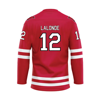 Miami of Ohio - NCAA Men's Ice Hockey : Owen Lalonde - Red Hockey Jersey-1