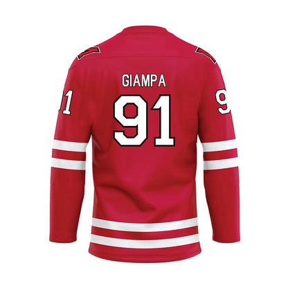 Miami of Ohio - NCAA Men's Ice Hockey : Matteo Giampa - Red Hockey Jersey-1