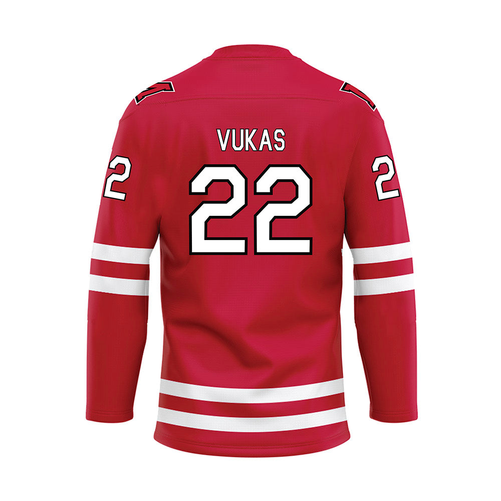 Miami of Ohio - NCAA Men's Ice Hockey : Branko Vukas - Red Hockey Jersey-1