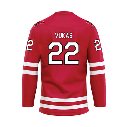 Miami of Ohio - NCAA Men's Ice Hockey : Branko Vukas - Red Hockey Jersey-1
