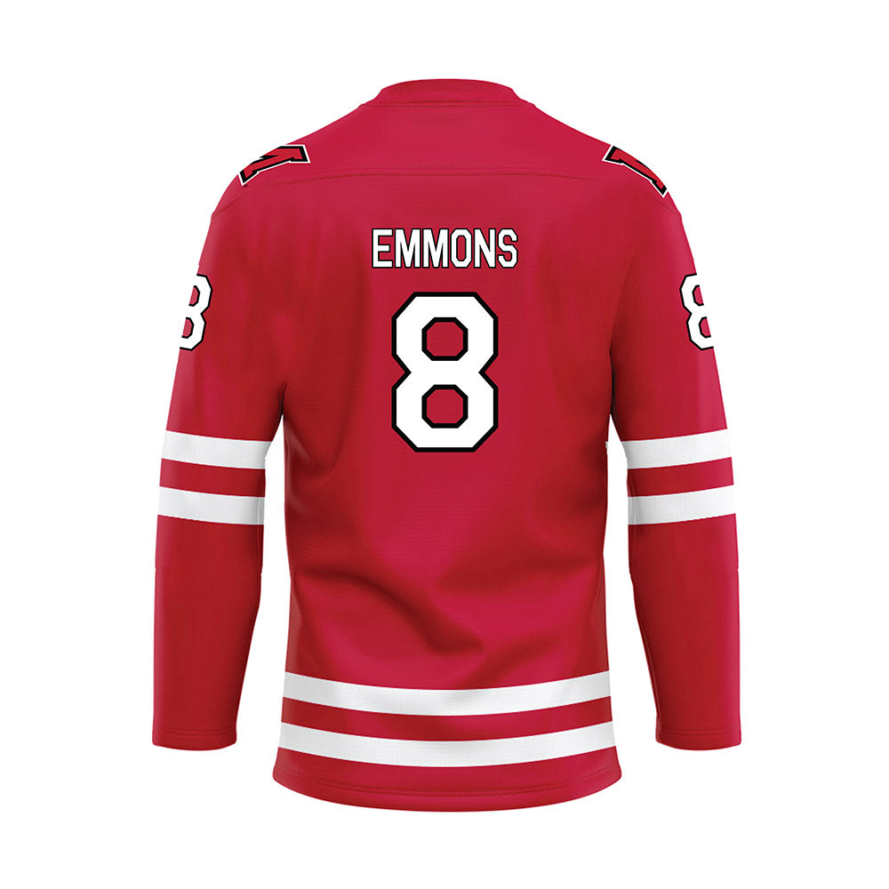 Miami of Ohio - NCAA Men's Ice Hockey : John Emmons - Red Hockey Jersey-1