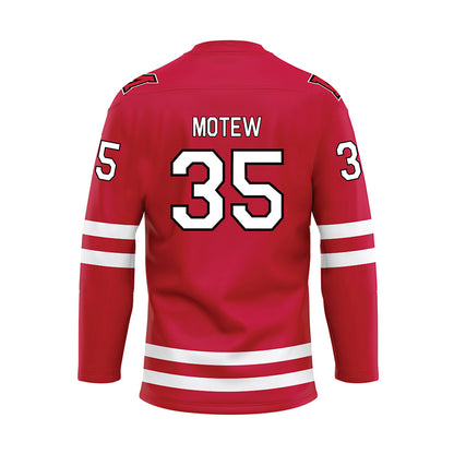 Miami of Ohio - NCAA Men's Ice Hockey : Benji Motew - Red Hockey Jersey-1
